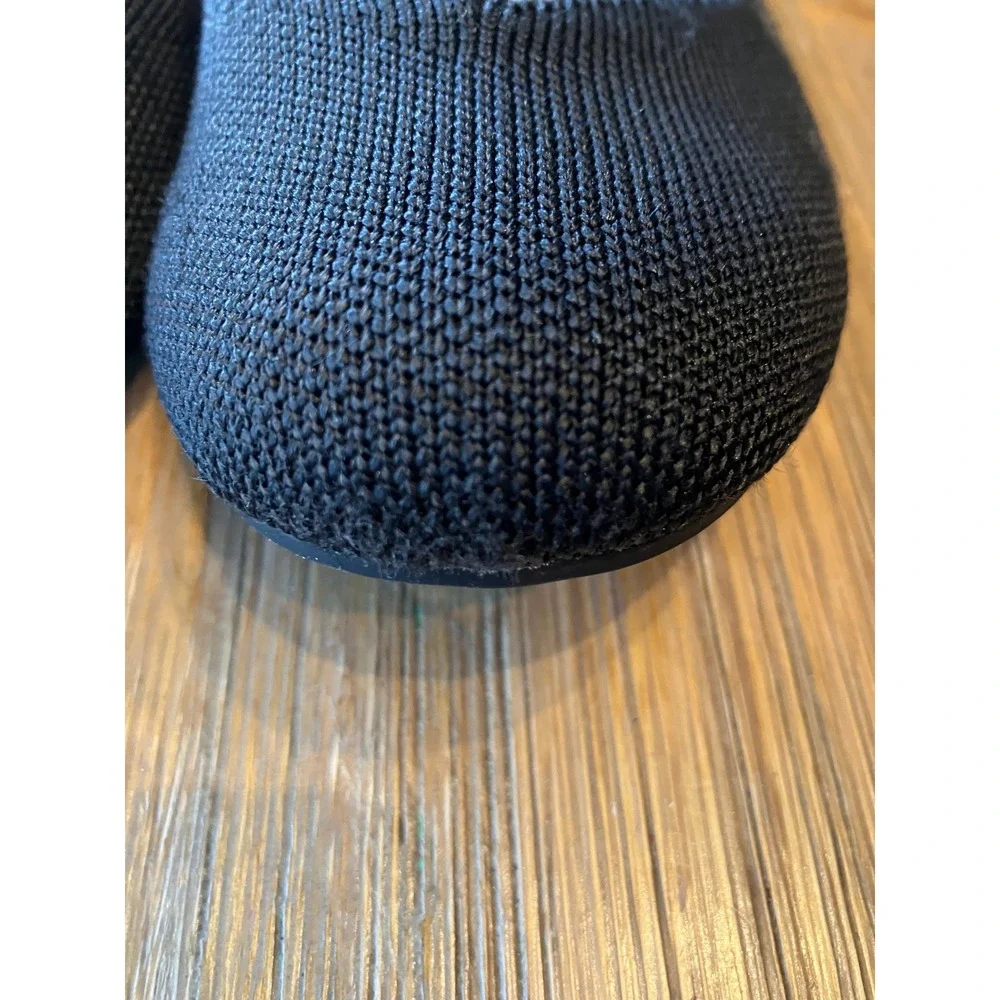 Rothy's The Daily Flat Mesh Washable Black size 7 Ballet Slip On‎